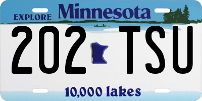 MN license plate 202TSU