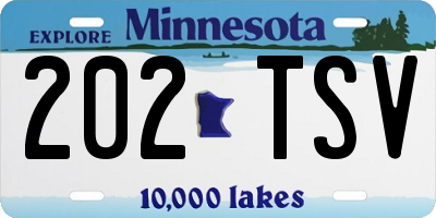 MN license plate 202TSV