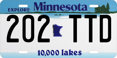 MN license plate 202TTD