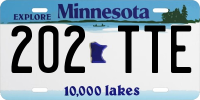 MN license plate 202TTE
