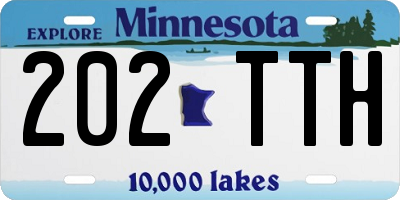 MN license plate 202TTH