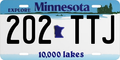MN license plate 202TTJ