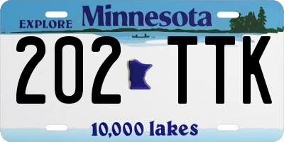 MN license plate 202TTK