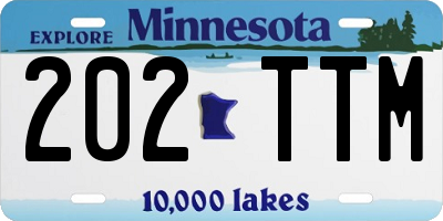 MN license plate 202TTM