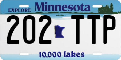 MN license plate 202TTP