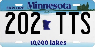 MN license plate 202TTS
