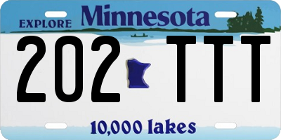MN license plate 202TTT