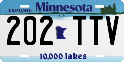 MN license plate 202TTV