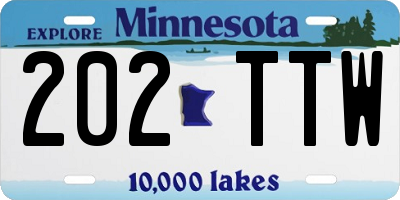 MN license plate 202TTW