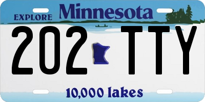 MN license plate 202TTY