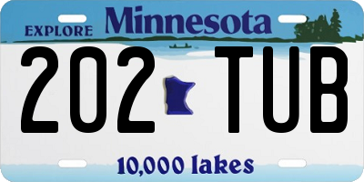 MN license plate 202TUB