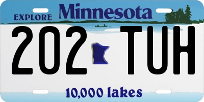 MN license plate 202TUH