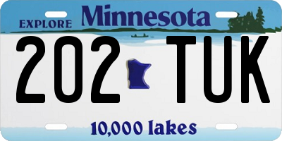 MN license plate 202TUK