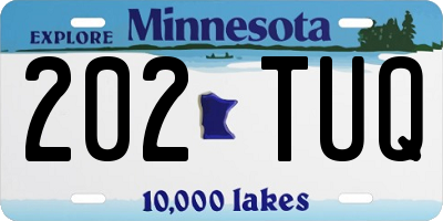 MN license plate 202TUQ