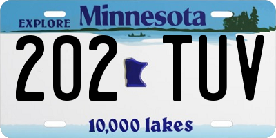 MN license plate 202TUV