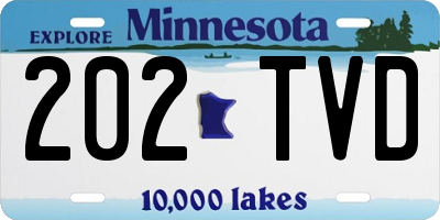 MN license plate 202TVD