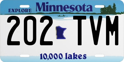 MN license plate 202TVM