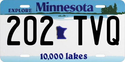 MN license plate 202TVQ