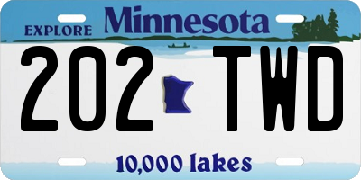 MN license plate 202TWD