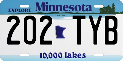 MN license plate 202TYB