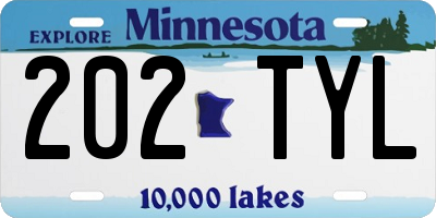 MN license plate 202TYL