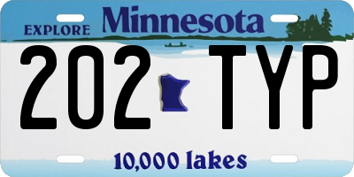 MN license plate 202TYP