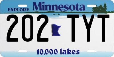 MN license plate 202TYT