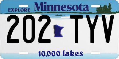 MN license plate 202TYV
