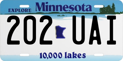 MN license plate 202UAI