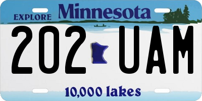 MN license plate 202UAM