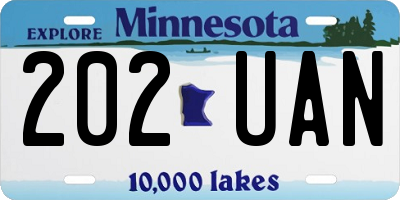 MN license plate 202UAN