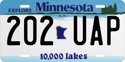 MN license plate 202UAP