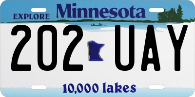 MN license plate 202UAY