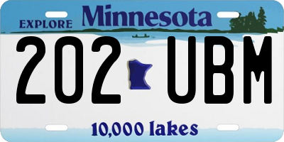 MN license plate 202UBM