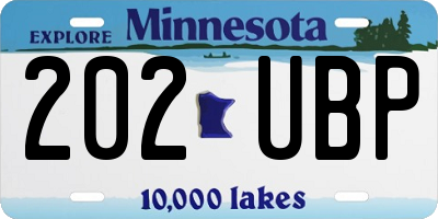 MN license plate 202UBP