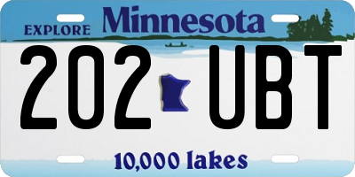 MN license plate 202UBT