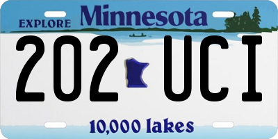 MN license plate 202UCI