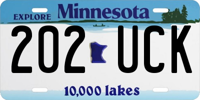 MN license plate 202UCK