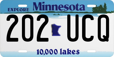 MN license plate 202UCQ