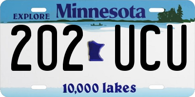 MN license plate 202UCU