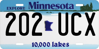 MN license plate 202UCX