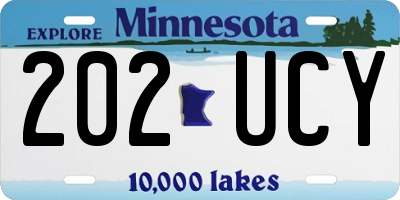 MN license plate 202UCY