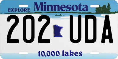 MN license plate 202UDA