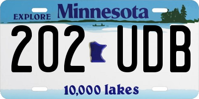 MN license plate 202UDB