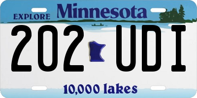 MN license plate 202UDI