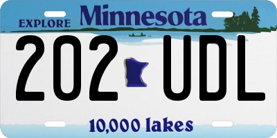 MN license plate 202UDL