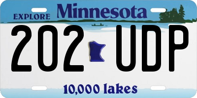 MN license plate 202UDP