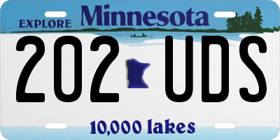 MN license plate 202UDS