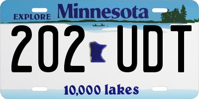 MN license plate 202UDT