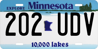 MN license plate 202UDV